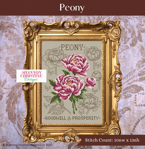Peony - Cross Stitch Pattern