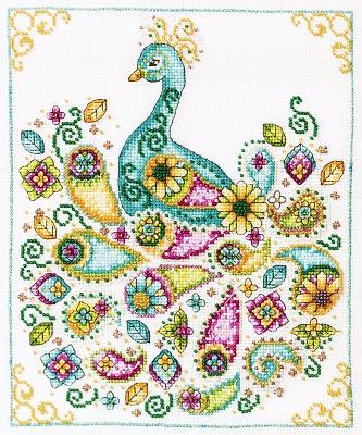 Paisley Peacock - Cross Stitch Pattern