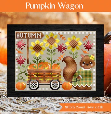 Pumpkin Wagon - Cross Stitch Pattern