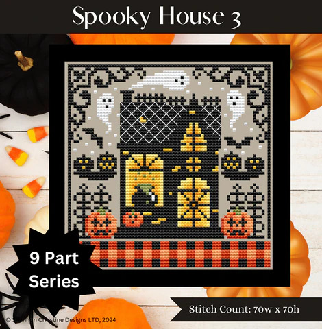 Spooky House #3 - Halloween Cross Stitch Pattern