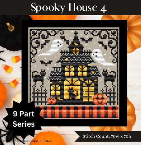Spooky House #4 - Halloween Cross Stitch Pattern