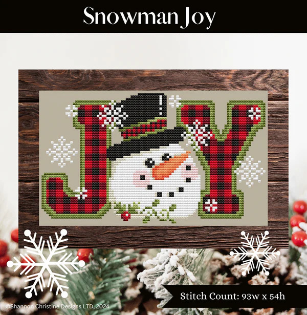Snowman Joy - Christmas Cross Stitch Pattern