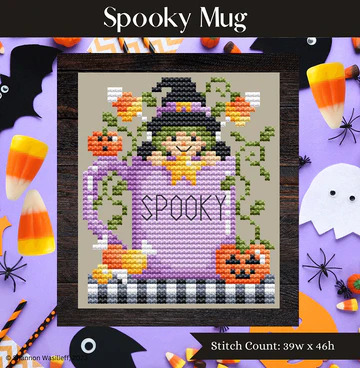 Spooky Mug - Halloween Cross Stitch Pattern