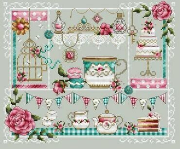 Tea Party - Cross Stitch Pattern
