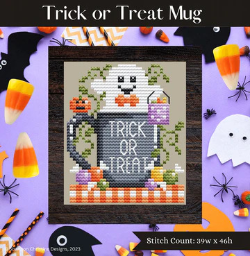 Trick or Treat Mug - Halloween Cross Stitch Pattern
