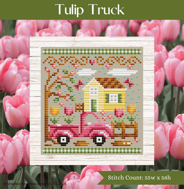 Tulip Truck - Cross Stitch Pattern