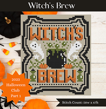 Witch's Brew - Halloween Cross Stitch Pattern