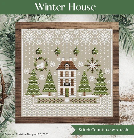 Winter House - Christmas Cross Stitch Pattern