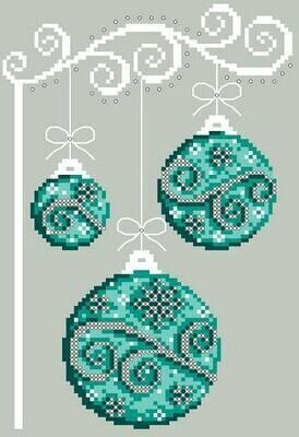Wintery Teals - Cross Stitch Pattern