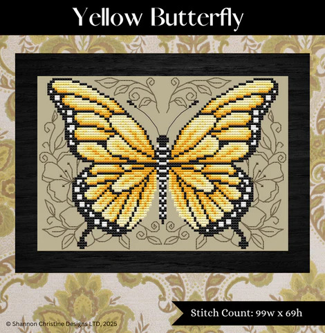 Yellow Butterfly - Cross Stitch Pattern