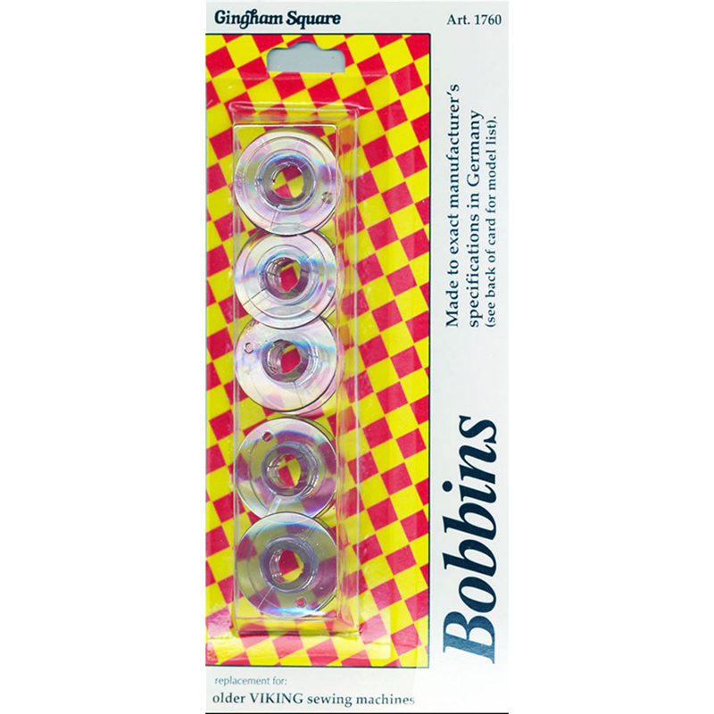 Viking Plastic Machine Bobbins, zoomed in. Select this picture to zoom back out.