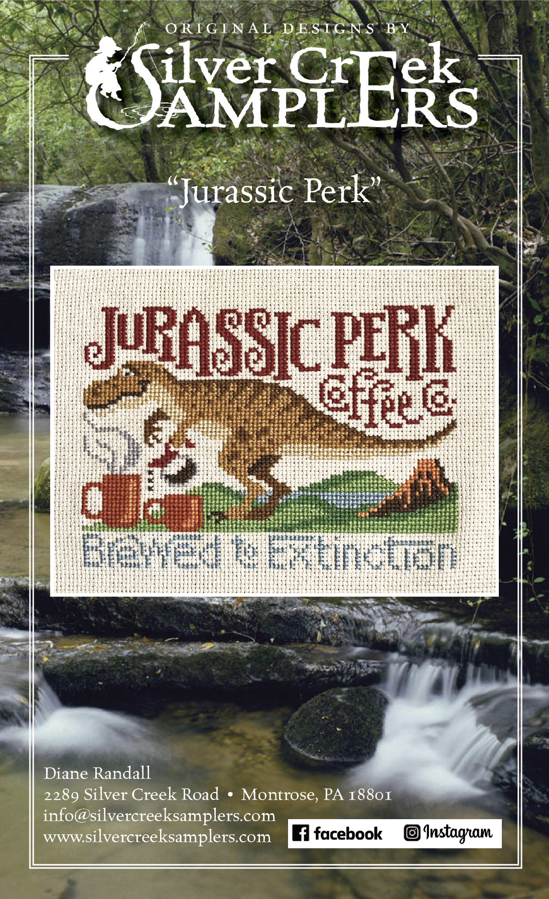 Jurassic Perk - Cross Stitch Pattern