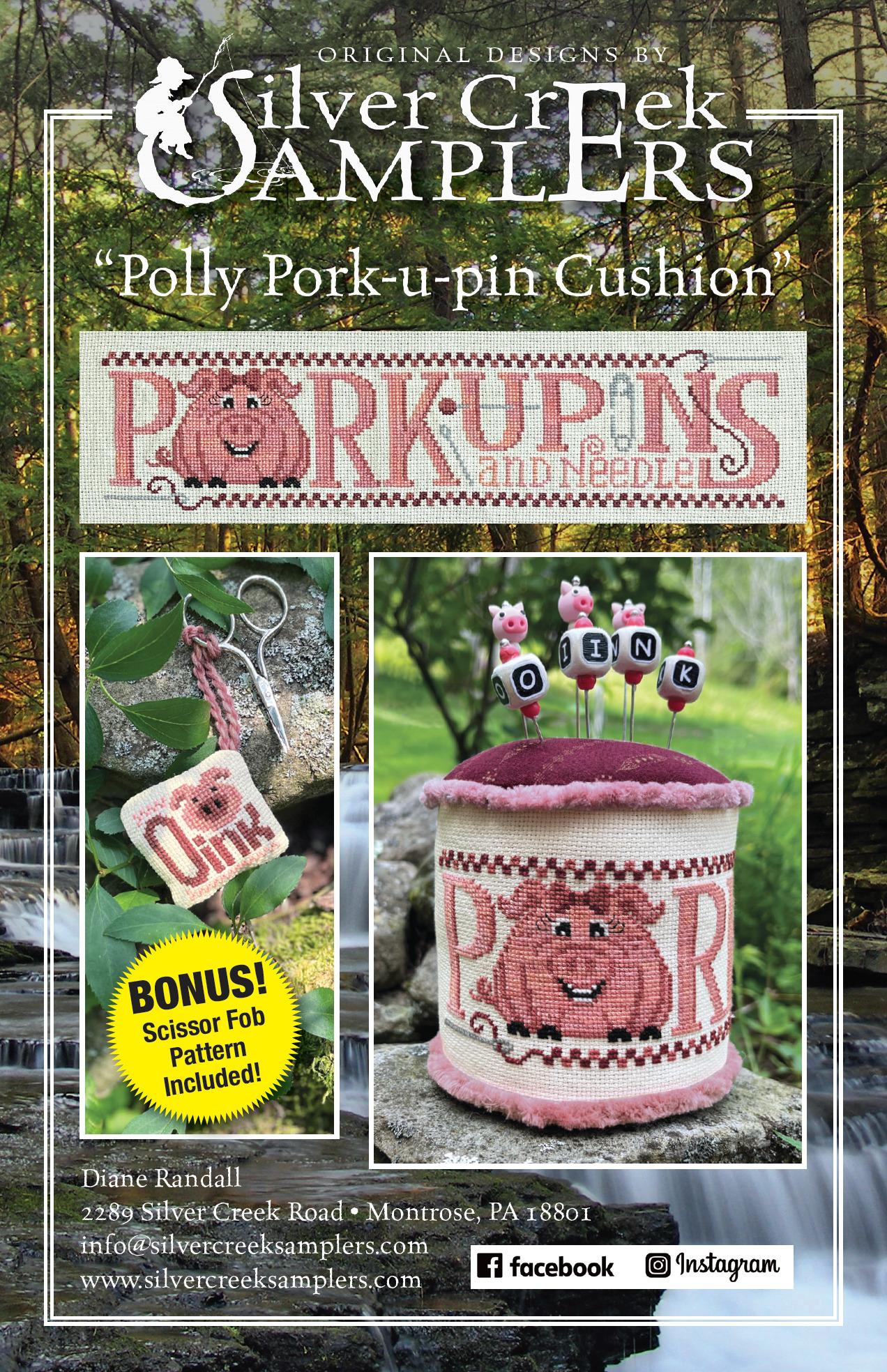 Polly Pork-u-pin Cushion - Cross Stitch Pattern
