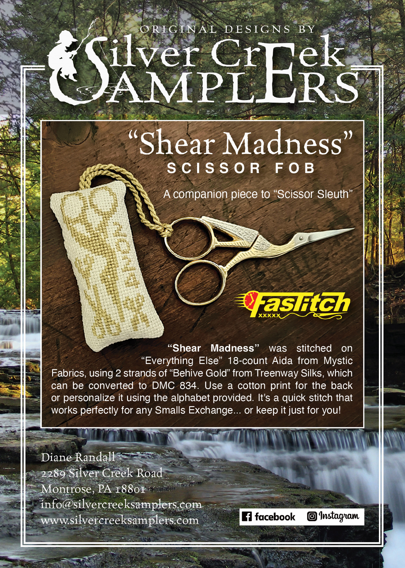 Shear Madness Scissor Fob - Cross Stitch Pattern