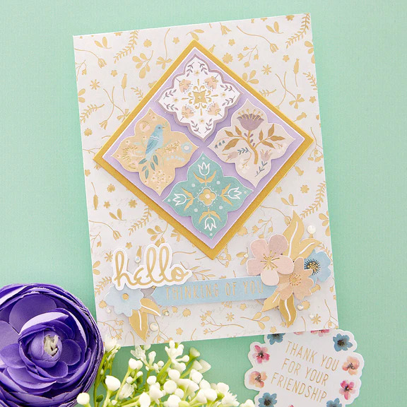 Floral Friendship Printed Die Cuts