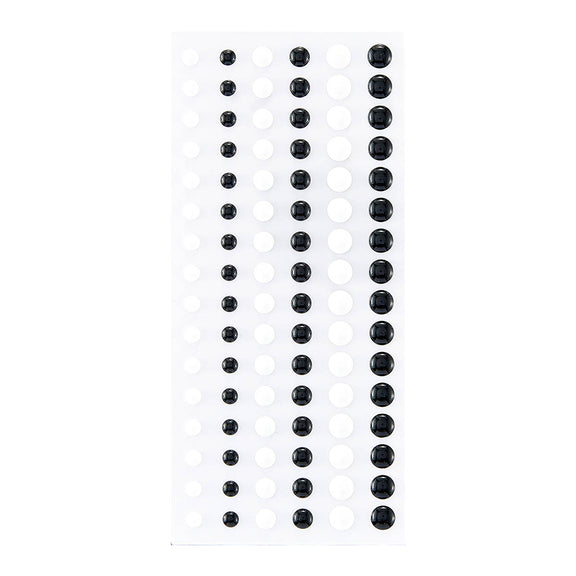 Dimensional Black & White Enamel Dots