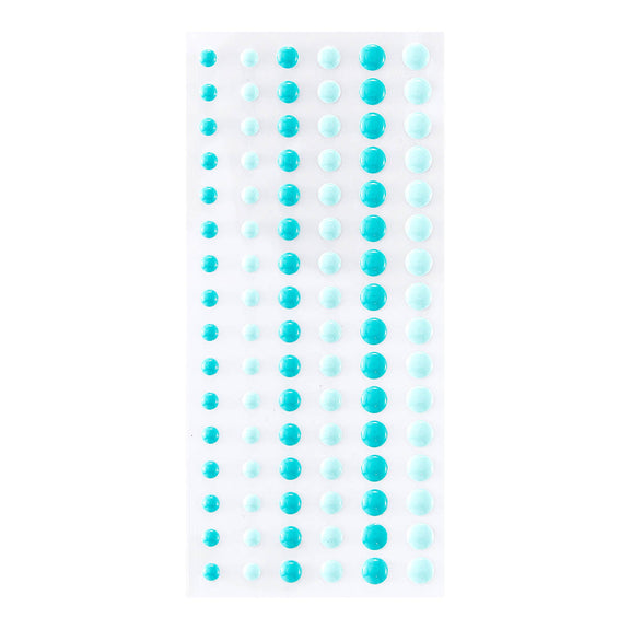 Dimensional Two Tone Teal Enamel Dots