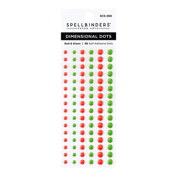 Dimensional Red & Green Enamel Dots
