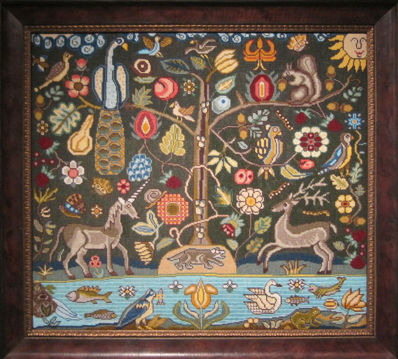 A Peacock, a Unicorn & a Badger - Cross Stitch Pattern