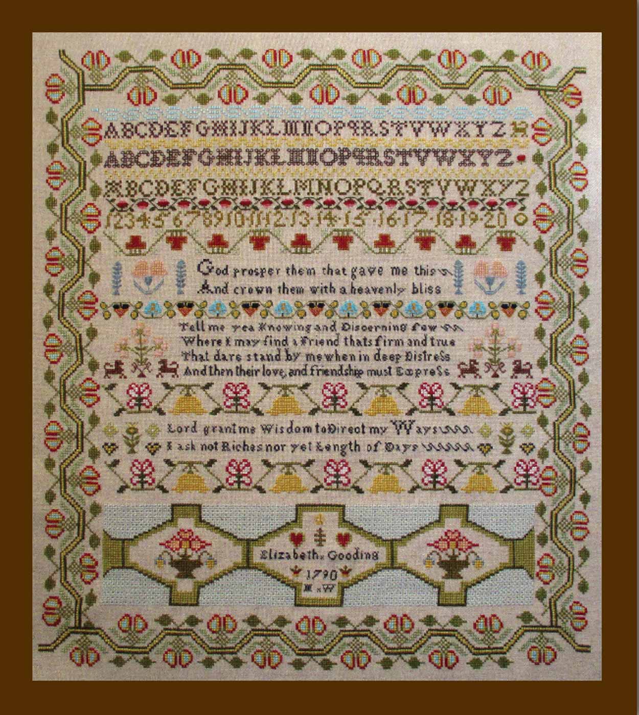 Elizabeth Gooding 1790 - Cross Stitch Pattern