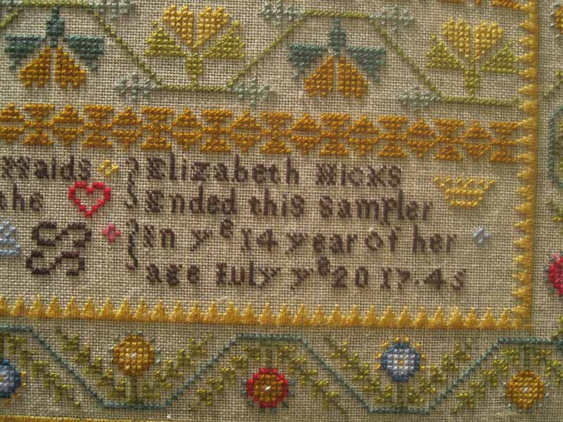 Elizabeth Hicks 1745 - Cross Stitch Pattern