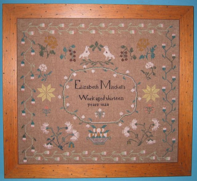 Elizabeth Mitchell 1828 - Cross Stitch Pattern