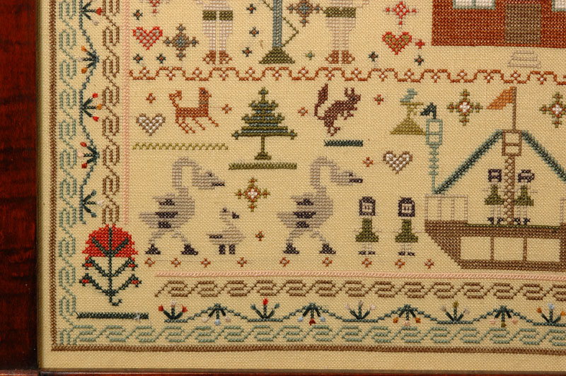 Elizabeth Page 1804 - Cross Stitch Pattern, different perspective #2, zoomed in. Select this picture to zoom back out.