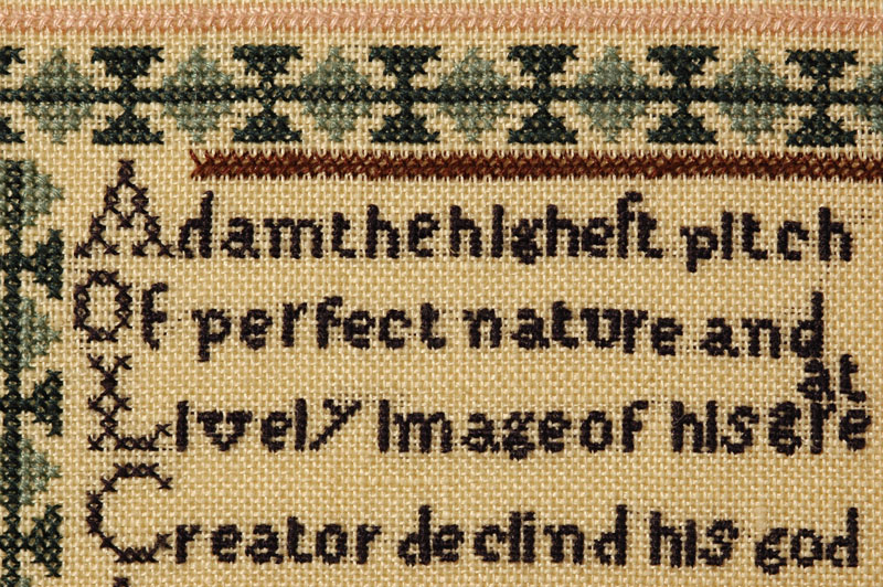 Elizabeth Page 1804 - Cross Stitch Pattern, different perspective #3, zoomed in. Select this picture to zoom back out.