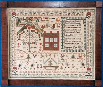 Elizabeth Page 1804 - Cross Stitch Pattern, zoomed in. Select this picture to zoom back out.