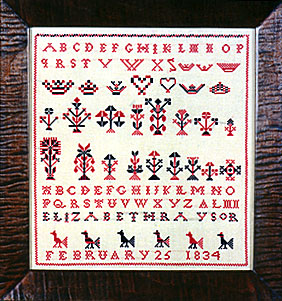 Elizabeth Raysor 1834 - Cross Stitch Pattern