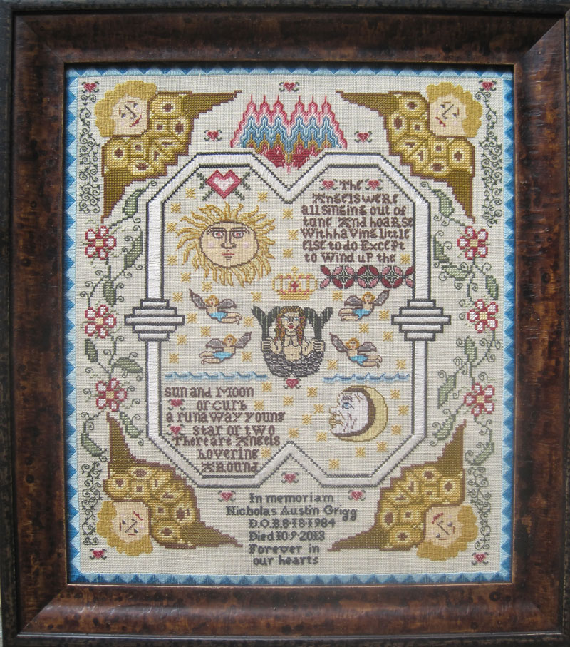 Four Angels Mourning Sampler - Cross Stitch Pattern