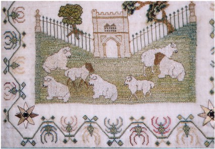 Grazing Sheep circa 1810 - Cross Stitch Pattern
