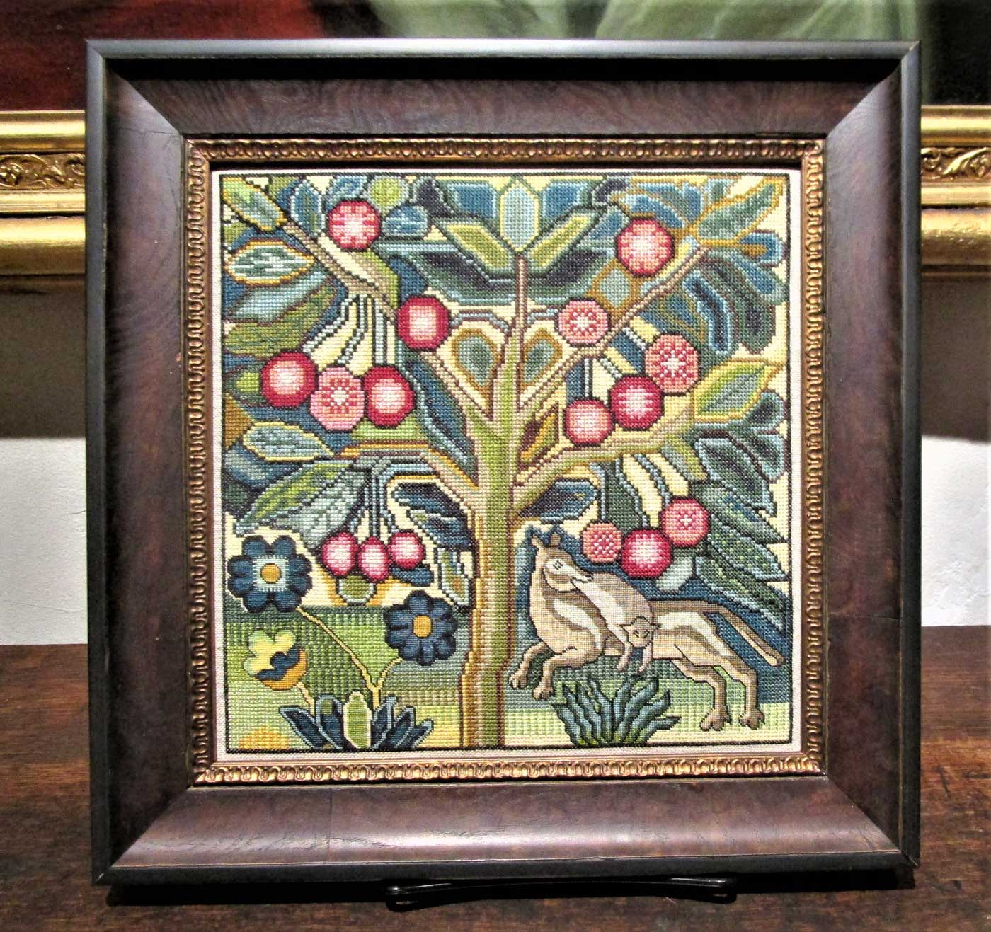 Needlework Panel of a Fruit Tree With Two Animals- Pattern