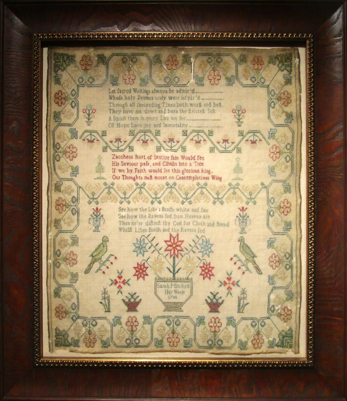 Sarah Mitchell 1758 - Cross Stitch Pattern