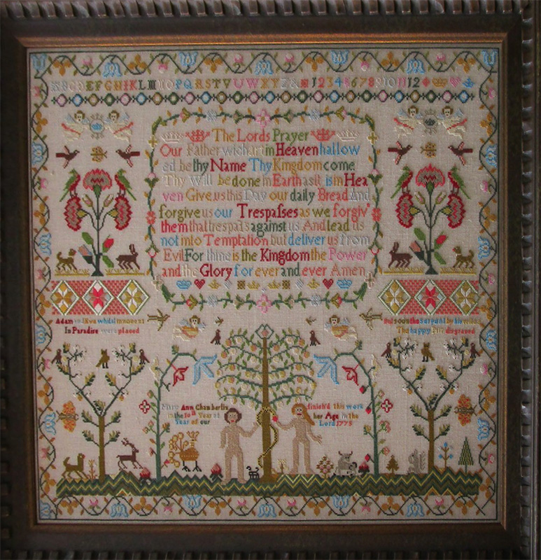 Mary Ann Chamberlin 1775 - Cross Stitch Pattern, zoomed in. Select this picture to zoom back out.