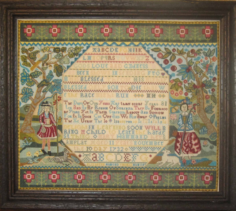 Mary Hammand 1732 - Cross Stitch Pattern, zoomed in. Select this picture to zoom back out.