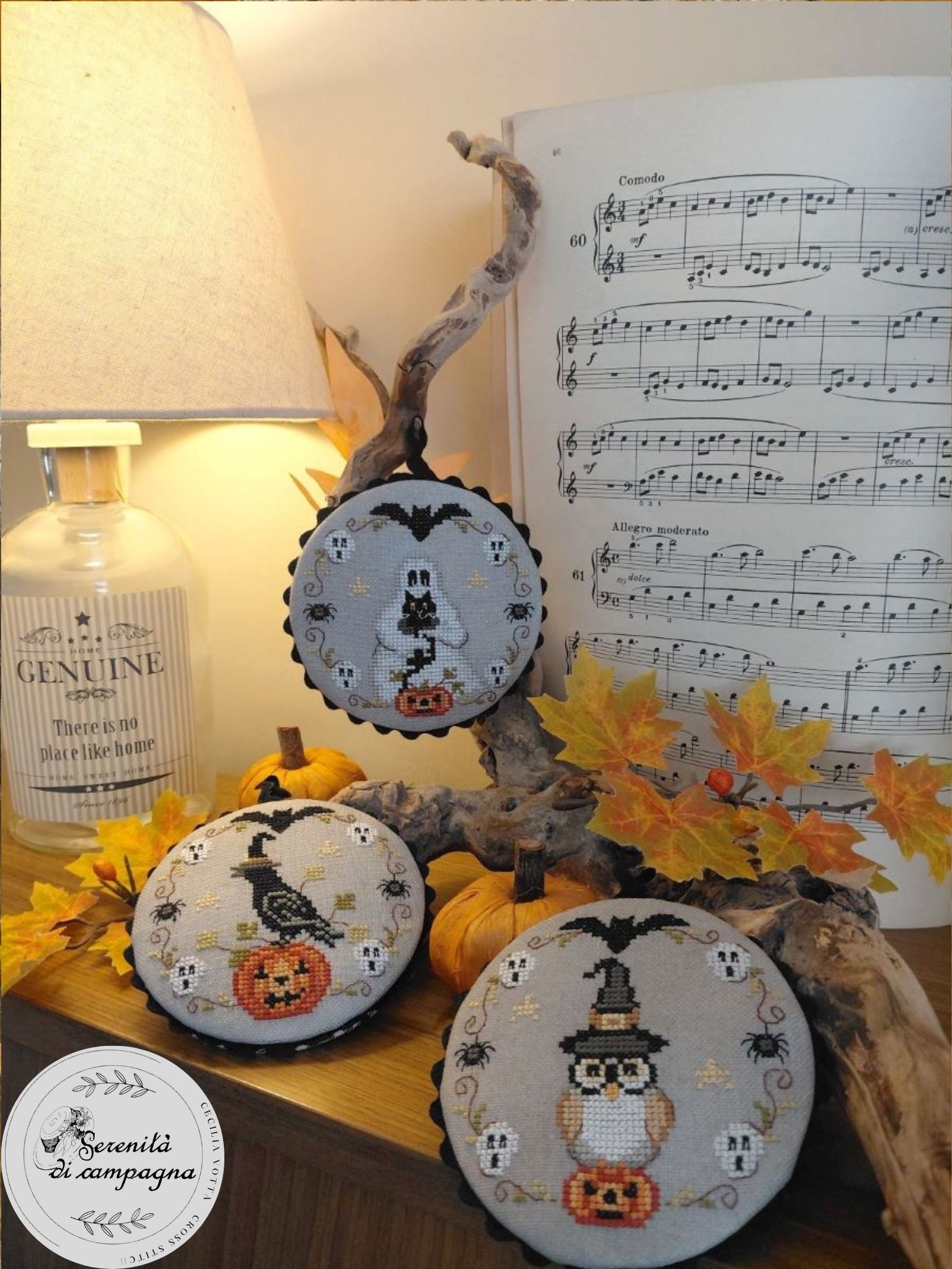 Decorative Halloween Trio - Cross Stitch Pattern