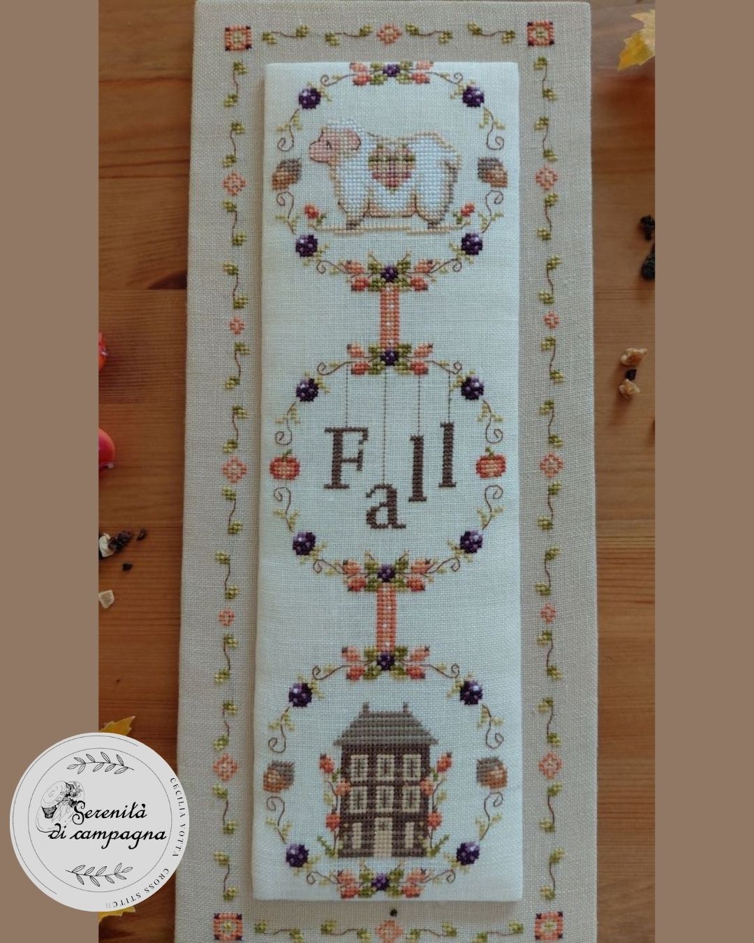 Fall - Cross Stitch Pattern, zoomed in. Select this picture to zoom back out.