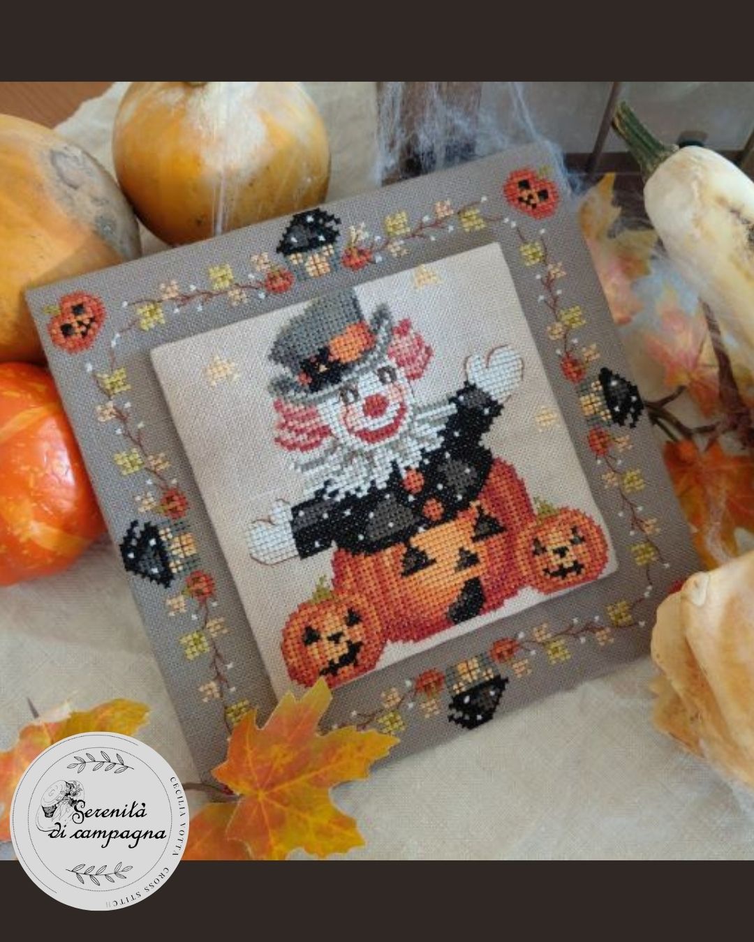 Halloween - Pagliaccio - Cross Stitch Pattern, zoomed in. Select this picture to zoom back out.
