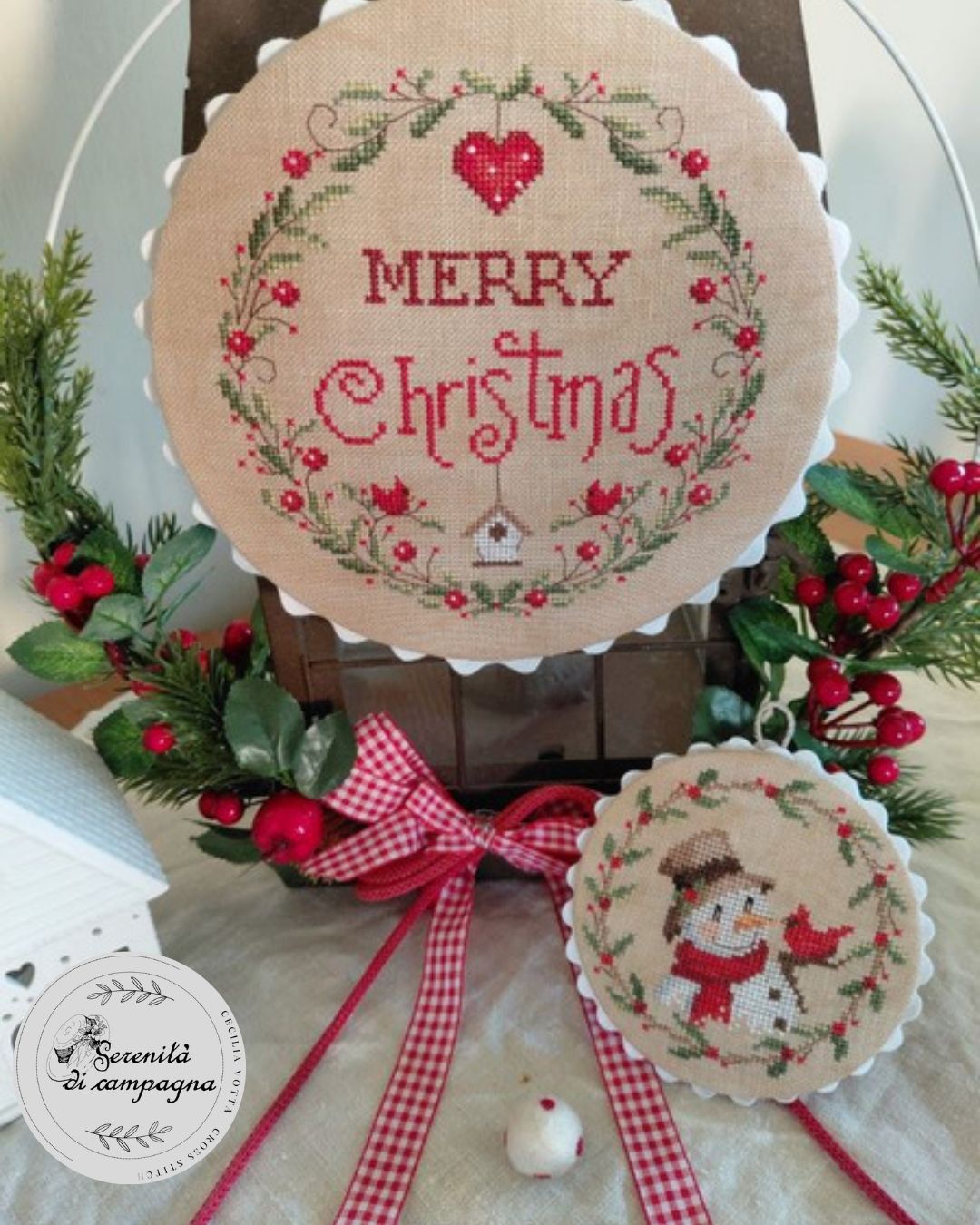 Profumo Di Natale - Merry Christmas - Cross Stitch Pattern, zoomed in. Select this picture to zoom back out.