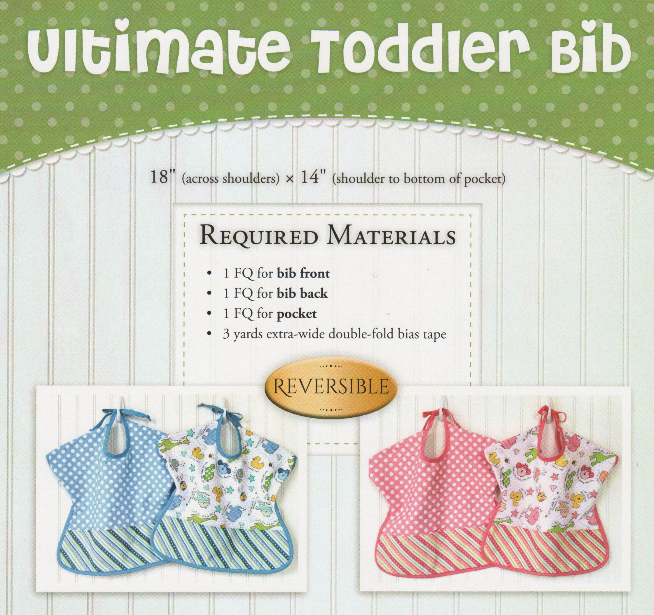 Ultimate Toddler Bib - Sewing Pattern