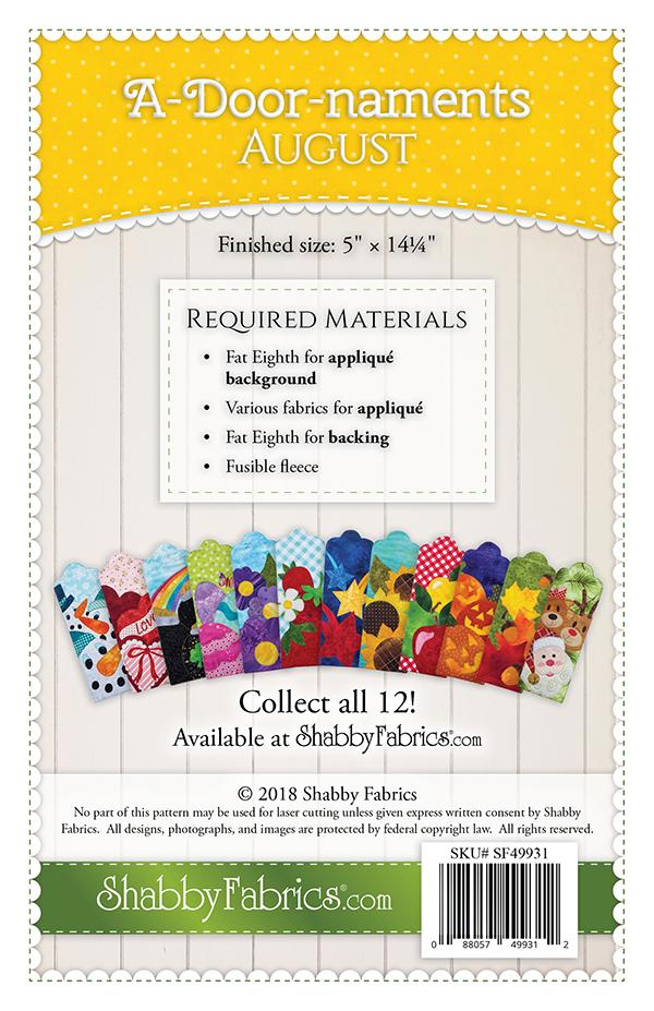 A-Door-naments/August - Quilt Pattern