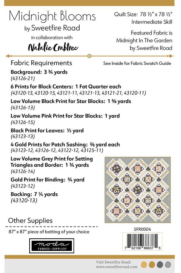 Midnight Blooms - Quilt Pattern