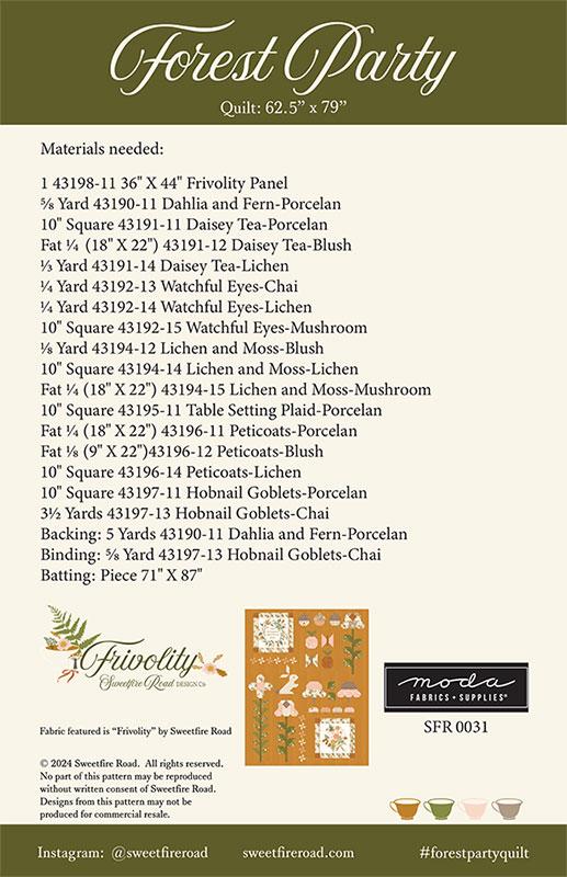 Forest Party - Quilt Pattern