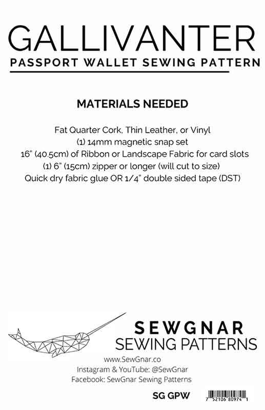 Gallivanter Passport Wallet - Sewing Pattern