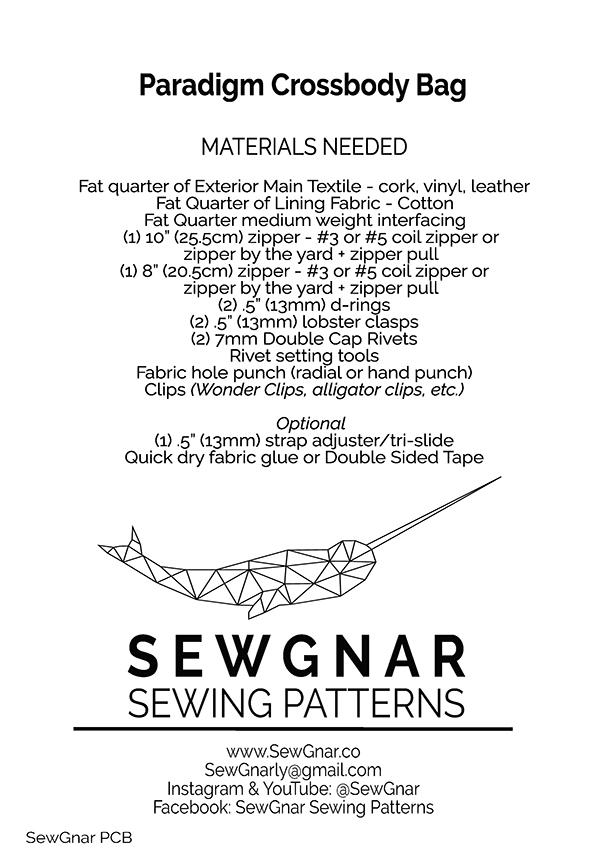 Paradigm Crossbody Bag - Sewing Pattern