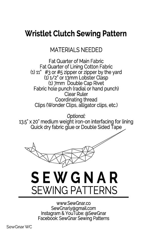 Wristlet Clutch - Sewing Pattern