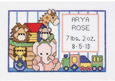 Noah's Ark Birth Record - Cross Stitch Kit