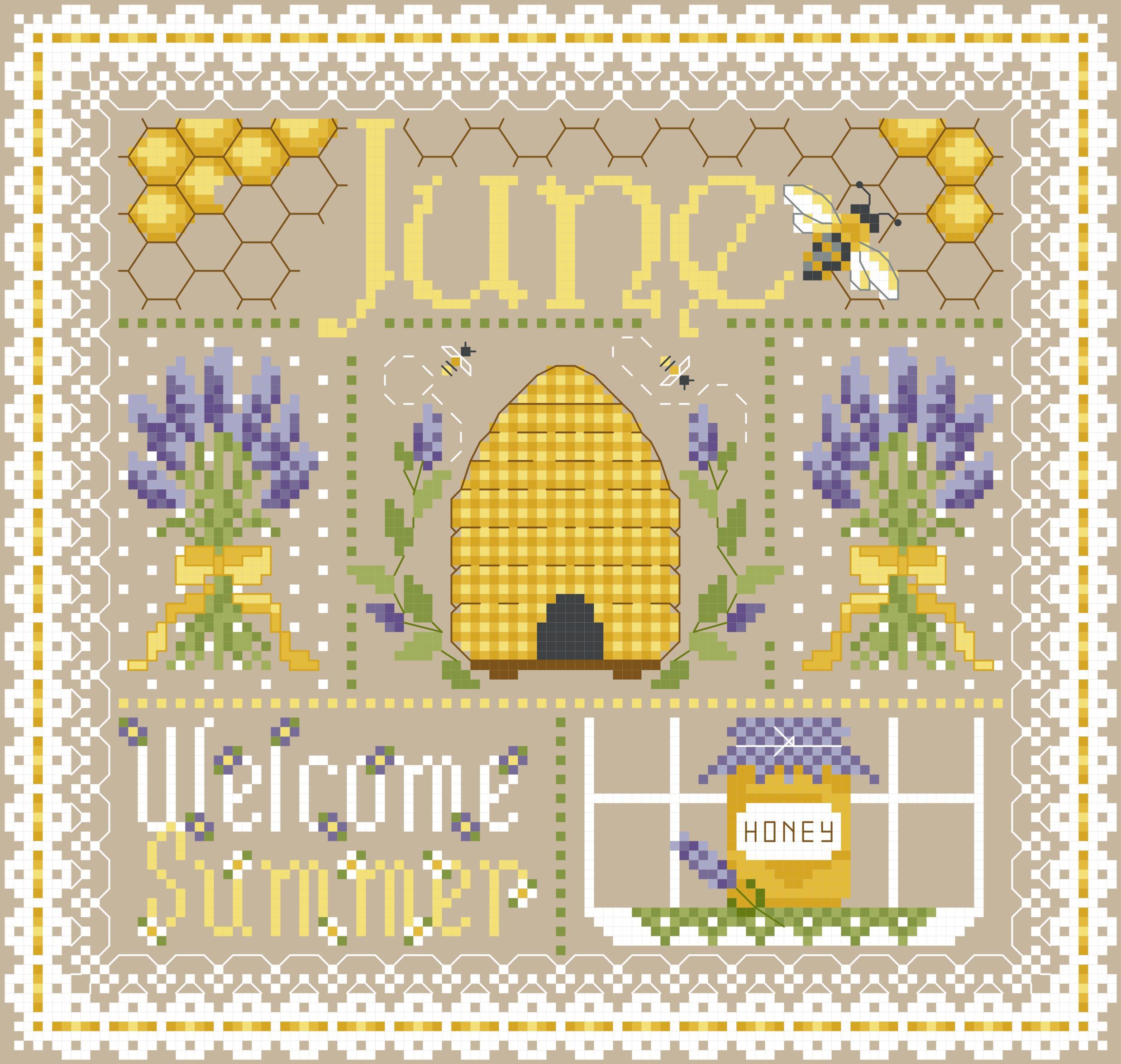 June Sampler - Cross Stitch Pattern
