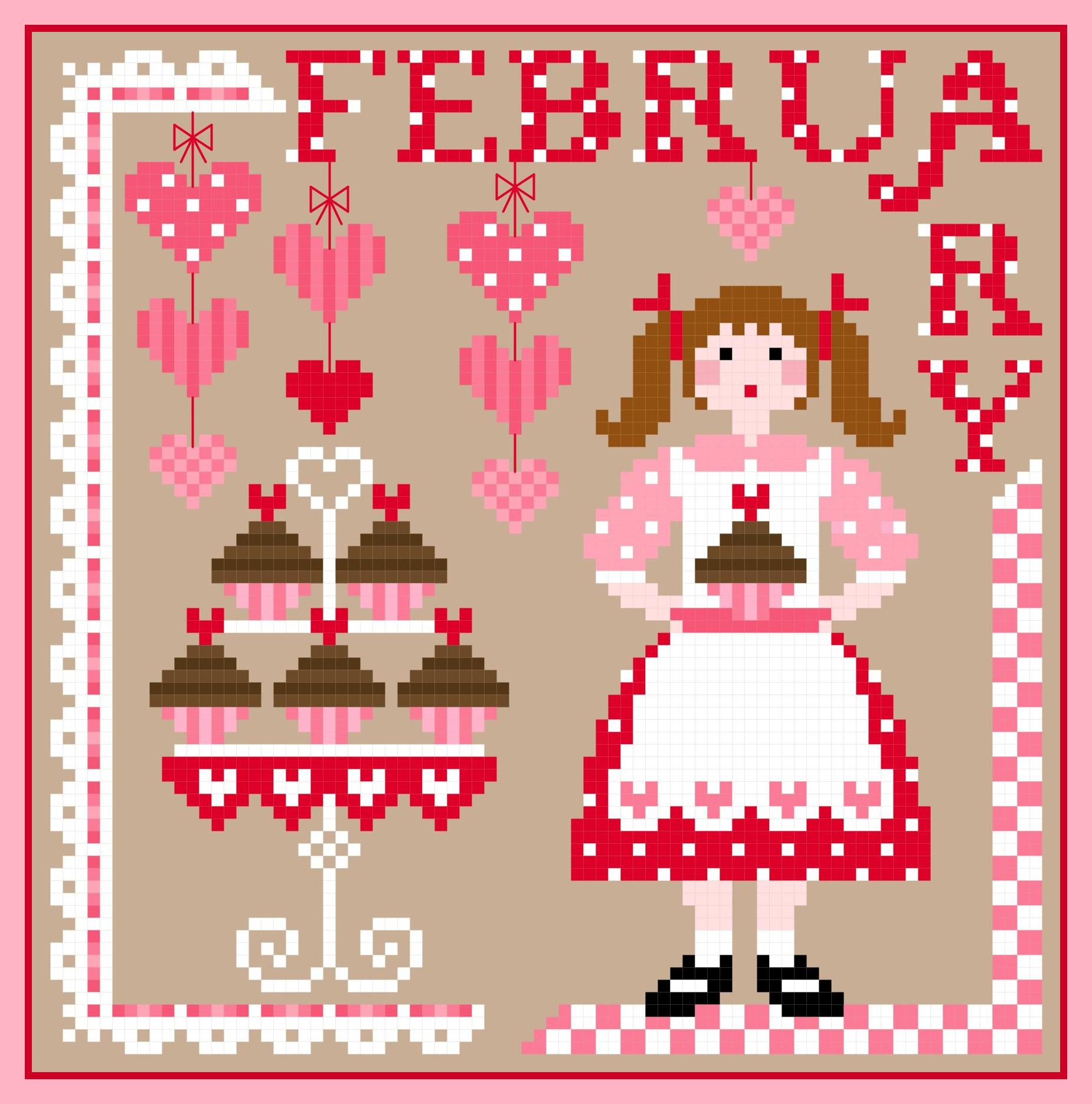 Miss February - Cross Stitch Pattern